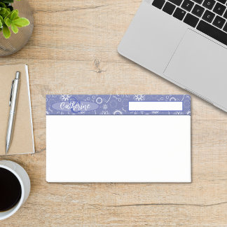 Post-it® Floral bleu et blanc d'inspiration vintage