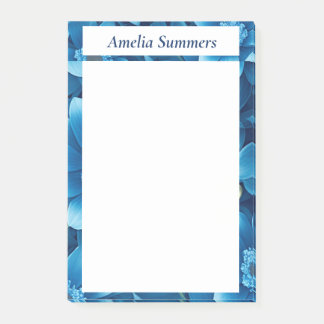 Post-it® Floral bleu personnalisé