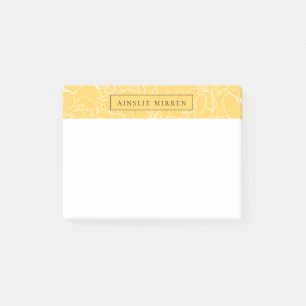 Post-it® Floral de jaune de pré simplement personnalisé