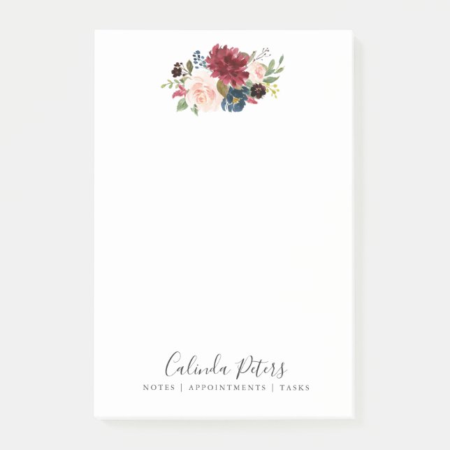 Post-it® Floral minimal du bouquet | de Bourgogne (Devant)