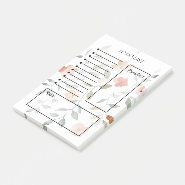 Post-it® Floral To-Do List (Incliné)