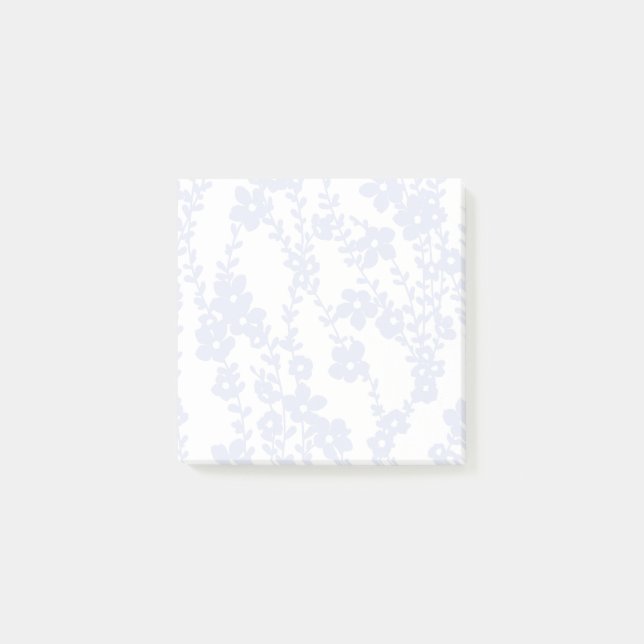 Post-it® Floral Vines (White - Periwinkle) (Devant)