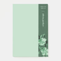 Flore monochromatique verte Notes florales