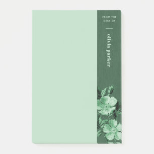 Post-it® Flore monochromatique verte Notes post-it florales