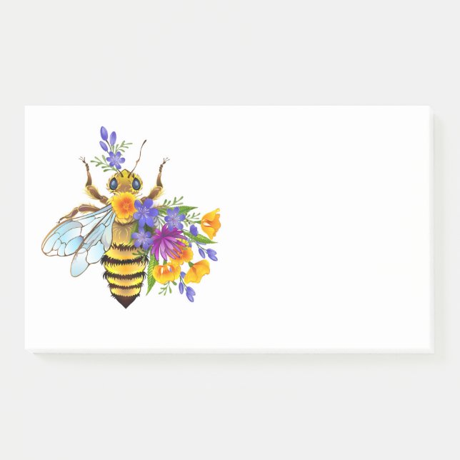 Post-it® Flower bee with wild plants (Devant)