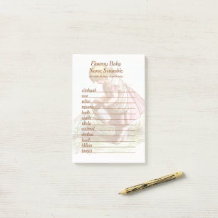 Post-it® Flowery Baby Name Scramble Baby shower Word Jeu