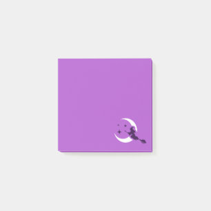 Post-it® Flying Witch Post It Notes / Purple