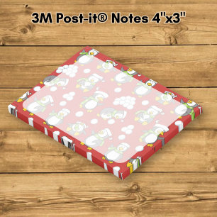 Post-it® Fond de manchots de Noël
