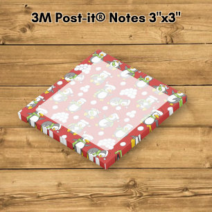 Post-it® Fond de manchots de Noël
