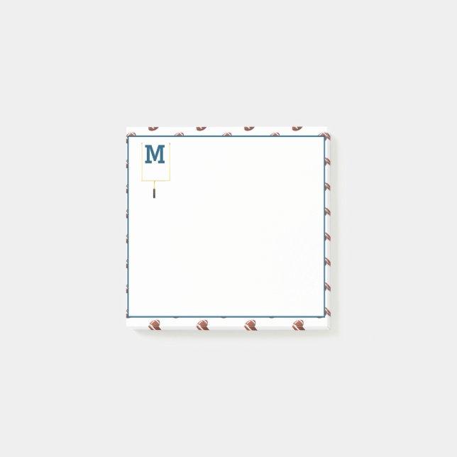 Post-it® Football Monogramme Thème (Devant)