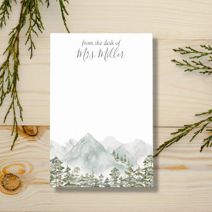 Post-it® Forêt de pins et montagnes personnalisées