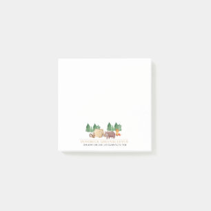 Post-it® Forêt rustique mignonne Bois Animaux Post-it Notes