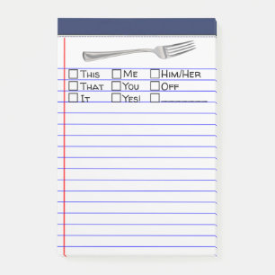 Post-it® Fork à choix multiple 4"X6"