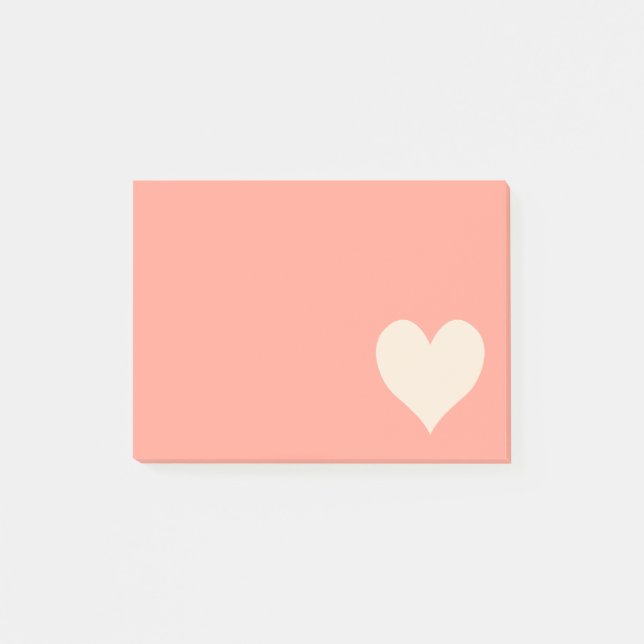 Post-it® Forme de coeur blanc antique (Devant)