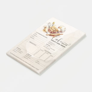 Post-it® Formulaire de commande de pâtissier de boulangerie