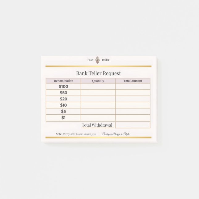 Post-it® Formulaire de demande du vendeur de retrait de tré (Devant)