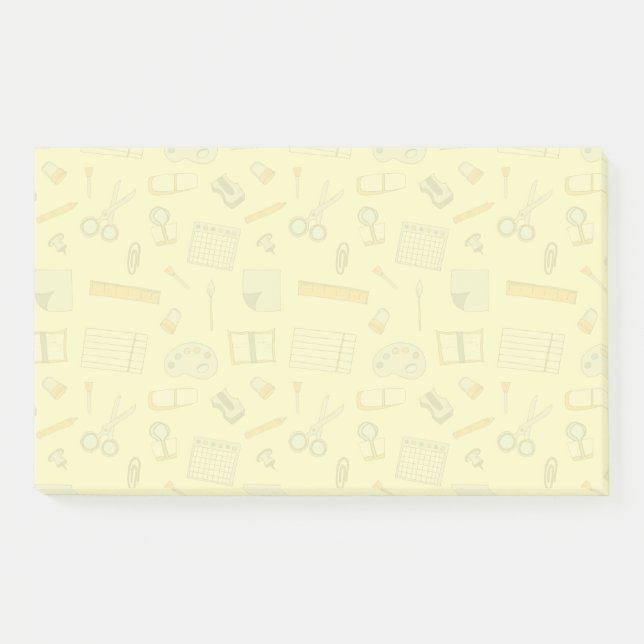 Post-it® Fournitures scolaires colorées Motif (Devant)