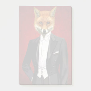 Post-it® Fox En Costume De Soirée, Portrait