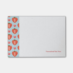 Post-it® Fraises de Coeur avec Pois Et Coeurs