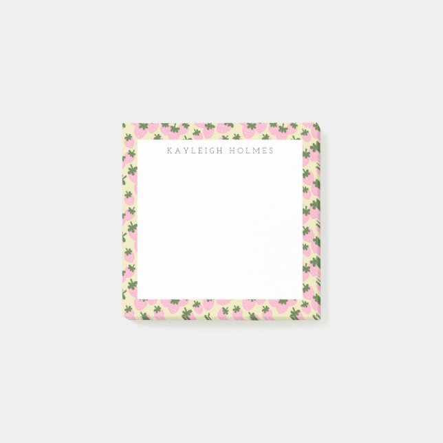 Post-it® Fraises écartées (crème) sur mesure (Devant)