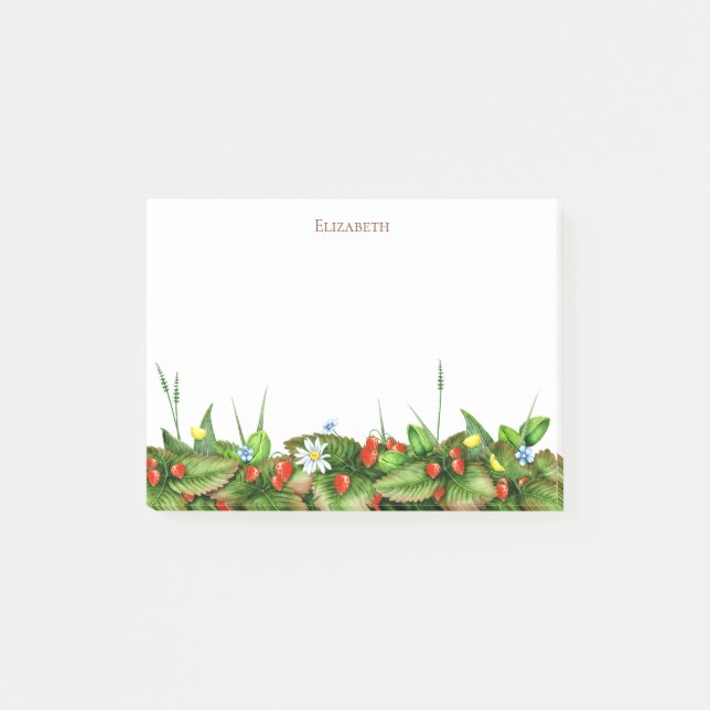 Post-it® Fraises et prairie fleur sauvage (Devant)