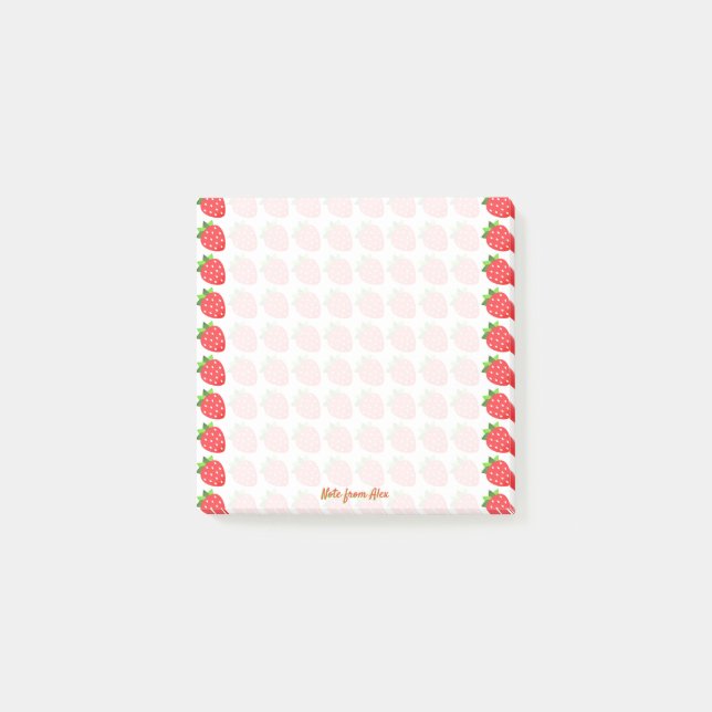 Post-it® Fraises personnalisées (Devant)