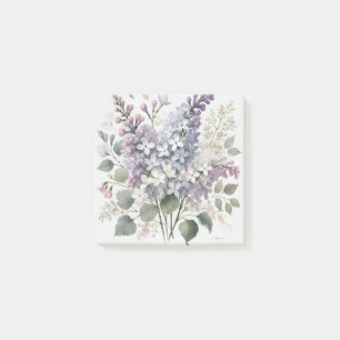 Post-it® Français Lilac Aquarelle Florale Printemps & Été