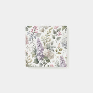 Post-it® Français Lilac Aquarelle Florale Printemps & Été