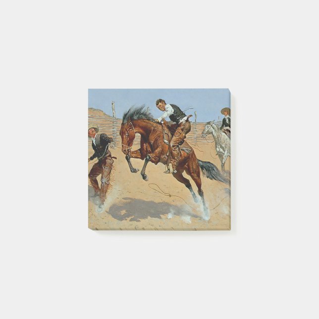 Post-it® Frederick Remington Art de l'Ouest "Tourner le dos (Devant)