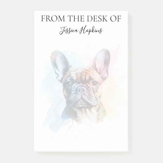 Post-it® French Bulldog Lover Monogrammed Dog (Devant)