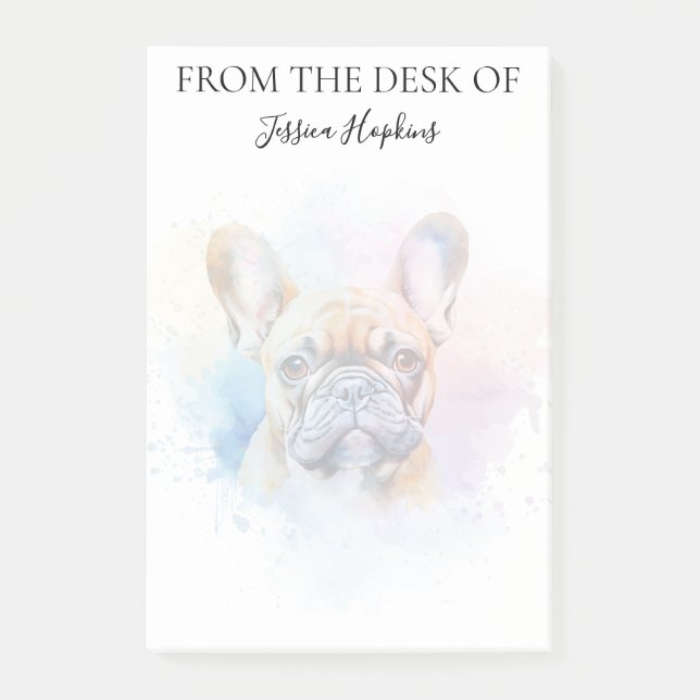 Post-it® French Bulldog Lover Monogrammed Dog (Devant)