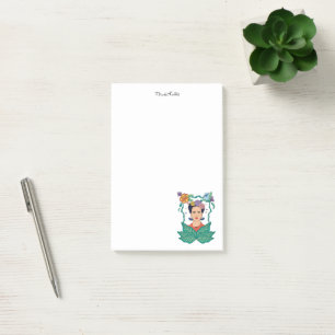 Post-it® Frida Kahlo Graphisme du cadre floral
