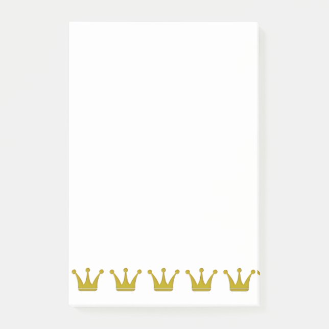 Post-it® Frontière d'or de couronnes + vos idées (Devant)