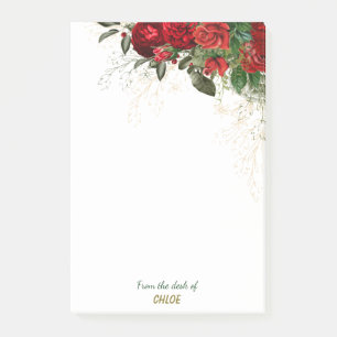 Post-it® Frontière florale de rose élégant