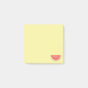 Post-it® Fruit de pastèque tropicale sur notes post-it jaun