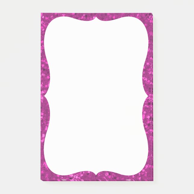 Post-it® Fuchsia Parties scintillant Semble rose Chaud Impr (Devant)
