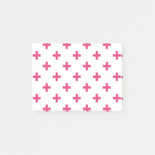 Post-it® Fuchsia polka croise sur blanc