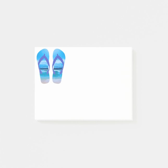 Post-it® Fun Flip Flops Summer Beach Art pour vacances (Devant)