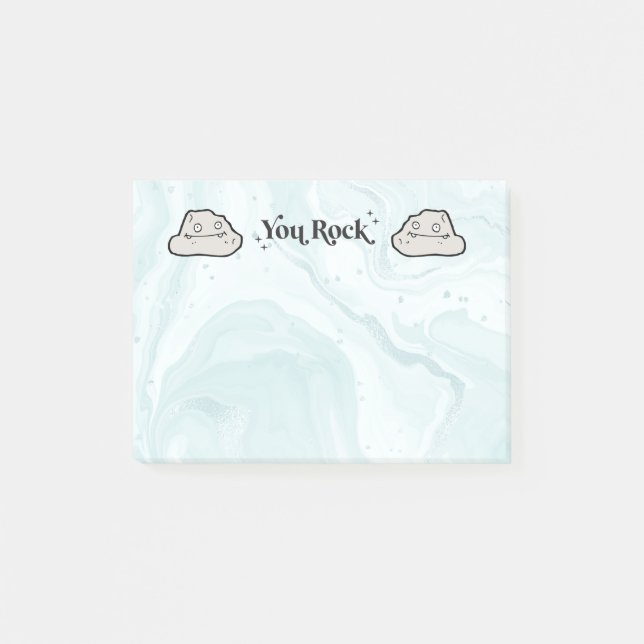 Post-it® Fun Notepad | You Rock | Emotional Support Notes (Devant)