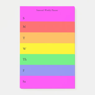 Post-it® Fun Rainbow Custom Planner couleur