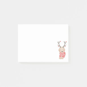 Post-it® Funky Christmas Reindeer Golden Retriever Puppy