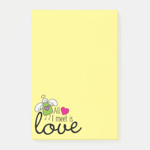 Post-it® Funny Angel - Tout ce que je rencontre est l'amour