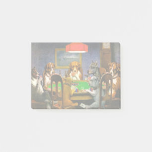 Post-it® Funny Chiens Vintages jouant au poker