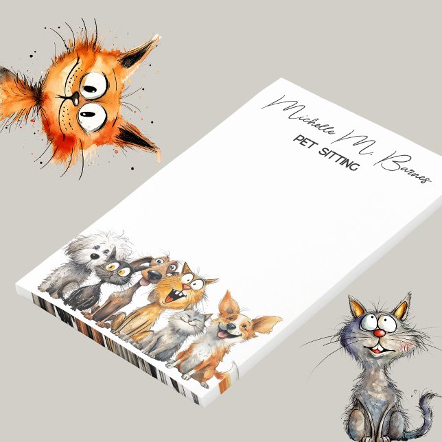 Post-it® Funny Crazy Cats Chiens Animaux de compagnie Entre (Créateur téléchargé)