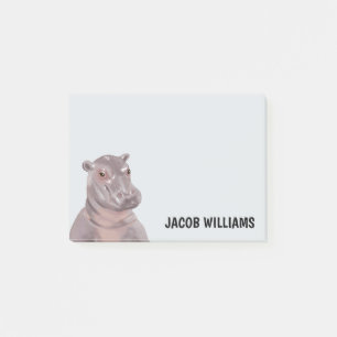 Post-it® Funny Hippo Nom personnalisé