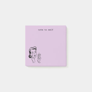Post-it® Funny Lavender Purple Rétro femme de ménage rappel