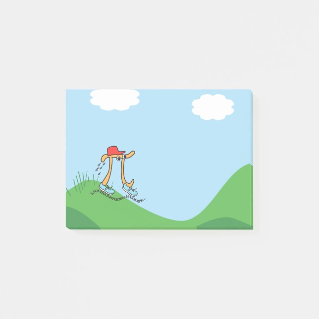 Post-it® Funny Long Running Pi © illustration Cadeau (Devant)