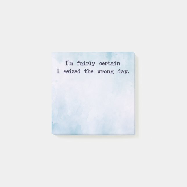 Post-it® Funny Notepad | Seize the Day | Office Notes (Devant)