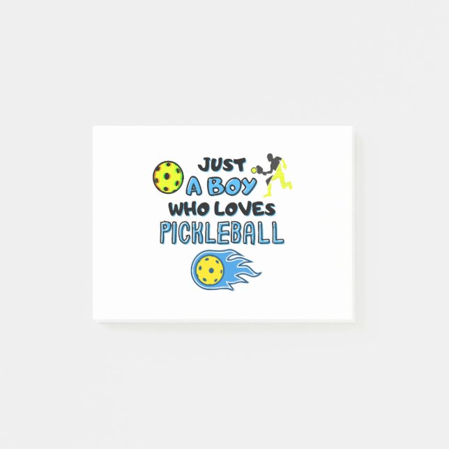 Post-it® Funny Pickleball Player Just A Boy Who Loves Pickl (Devant)