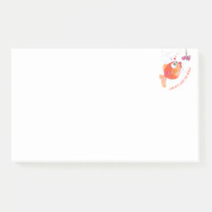 Post-it® Funny Post it Notes avec Happy Fish and Worm